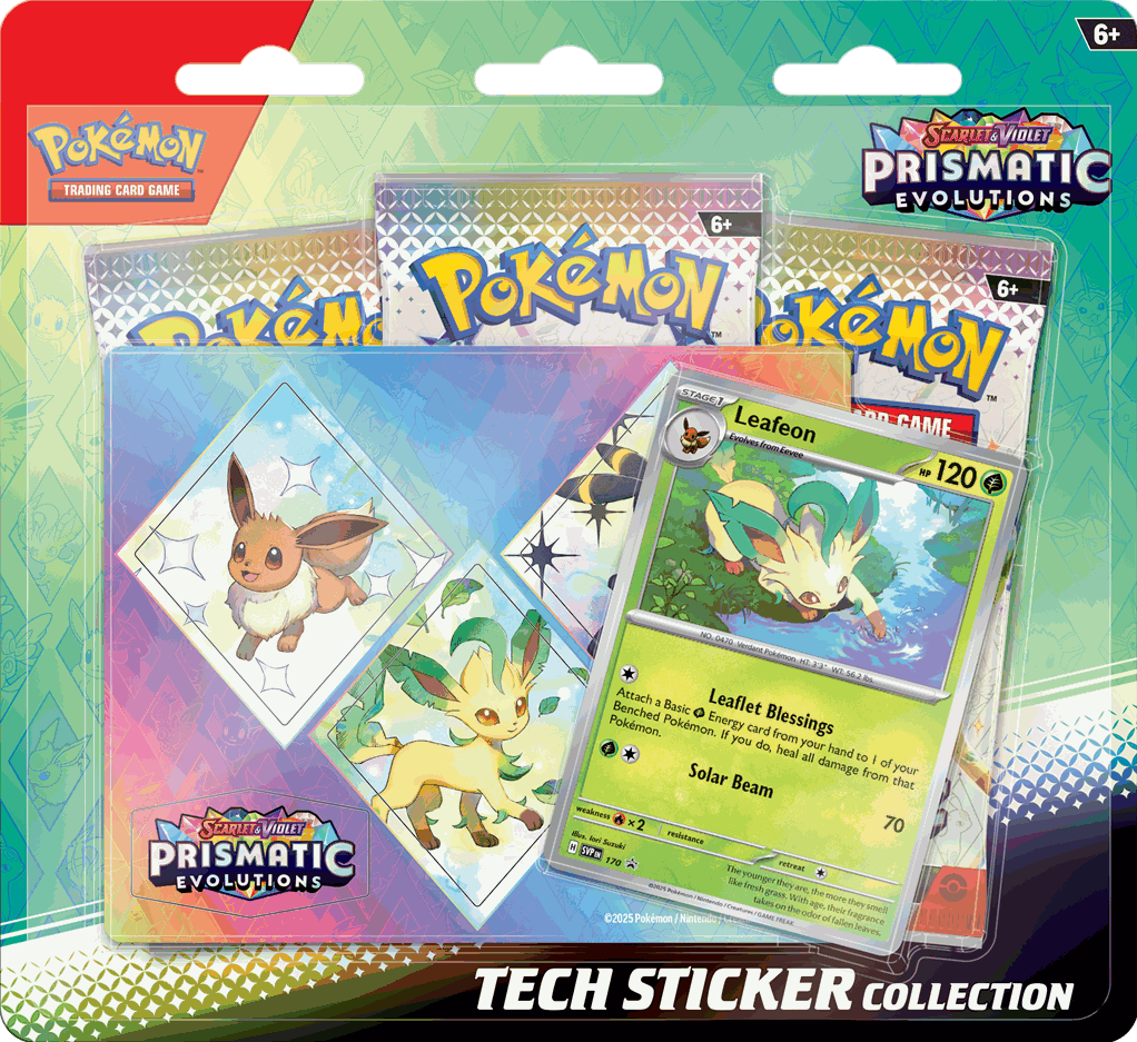 Pokémon Scarlet & Violet Prismatic Evolutions Tech Sticker Collection