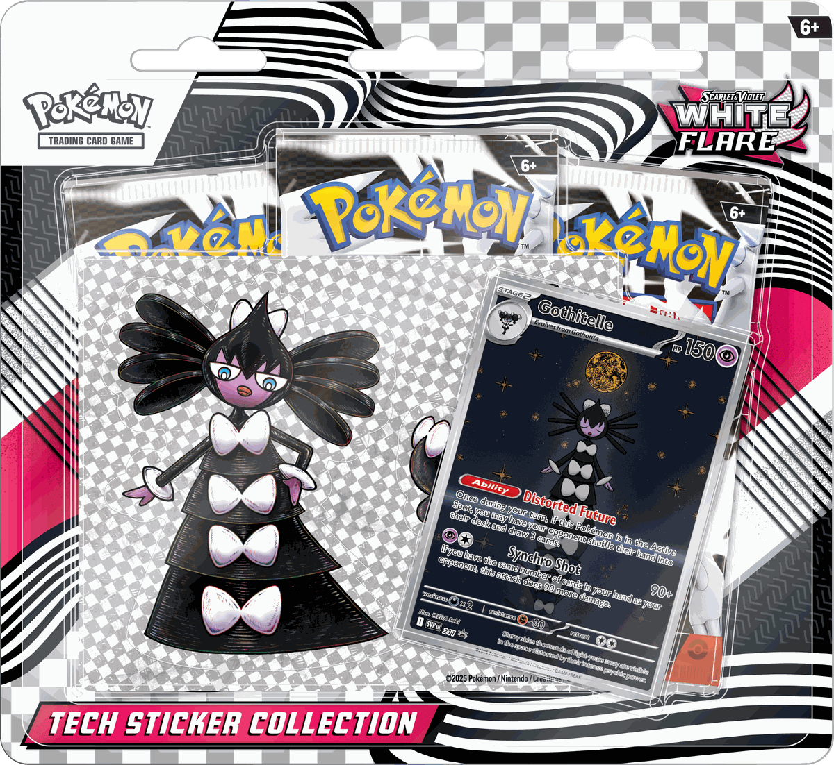 White Flare Tech Sticker Collection Gothitelle