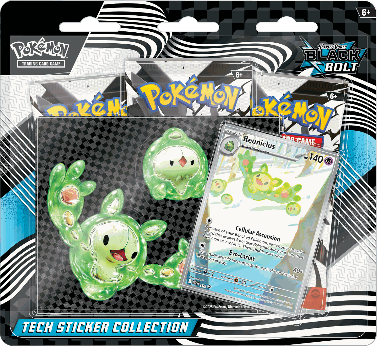 Pokémon Scarlet & Violet - SV10.5 Black Bolt Tech Sticker Collection Reuniclus