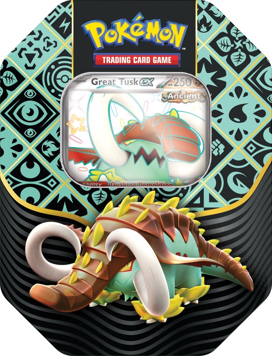Pokémon Scarlet & Violet Paldean Fates ex Tin Great Tusk - Pokémon Kaarten