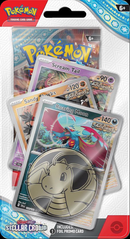 Pokémon Stellar Crown Premium Checklane Blister (Roaring Moon)