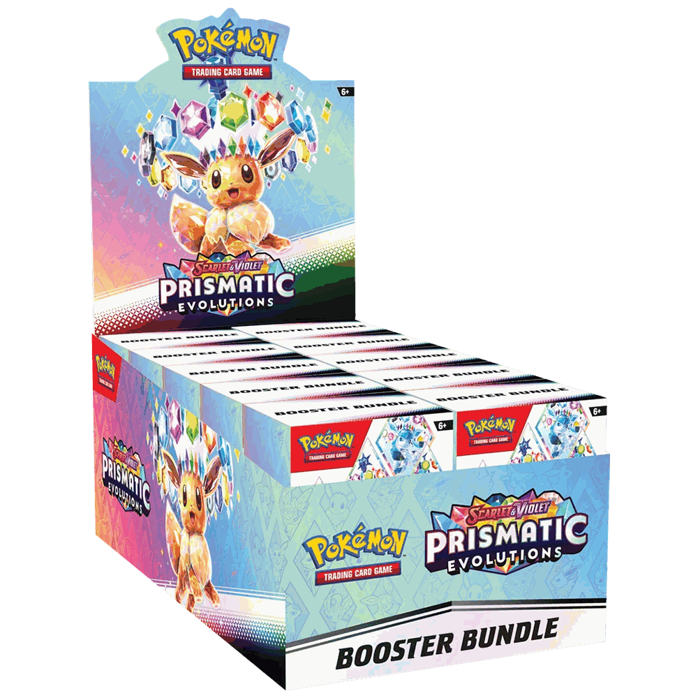 Prismatic Evolutions Booster Bundle Display