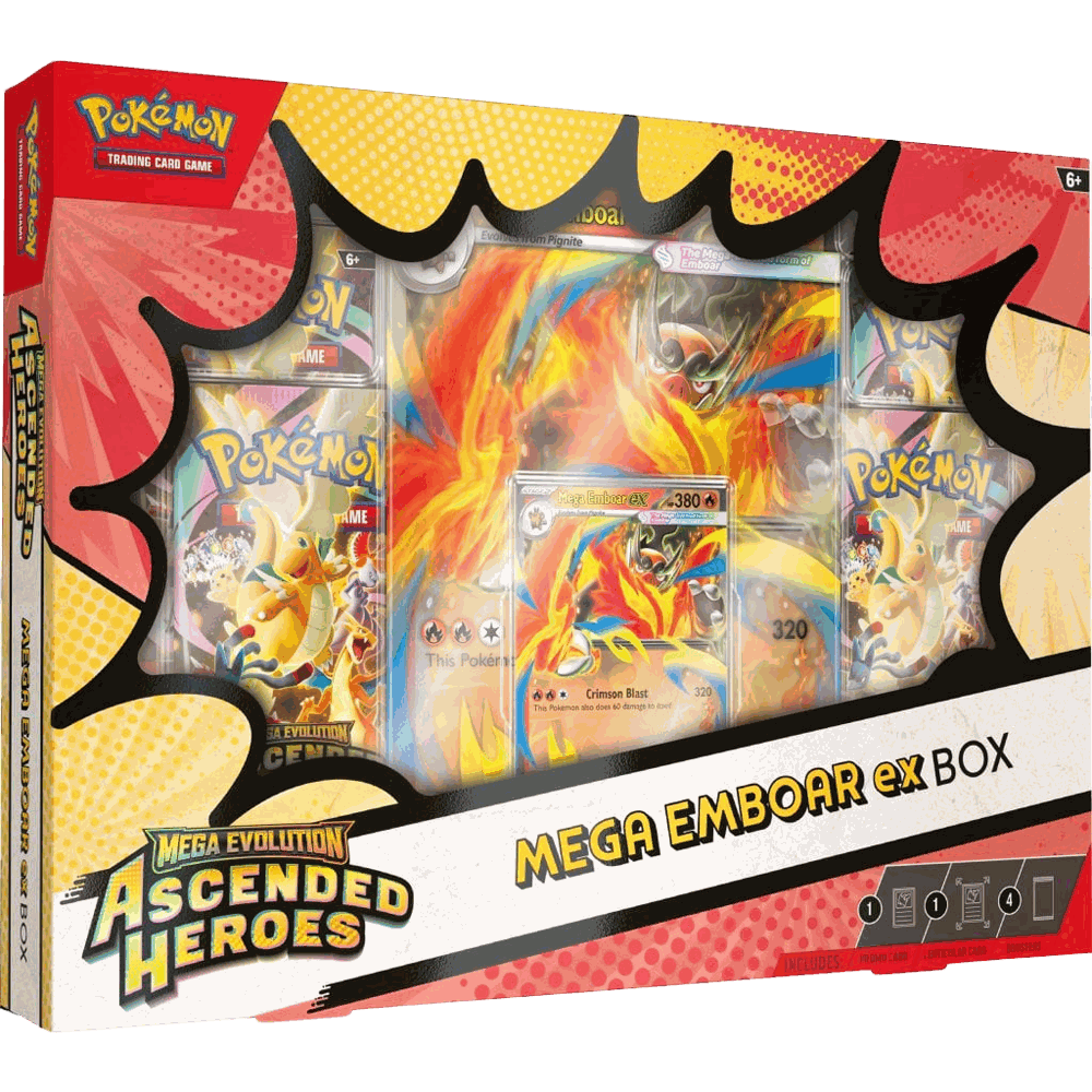 Pokemon Ascended Heroes Mega Emboar Ex Collection Box