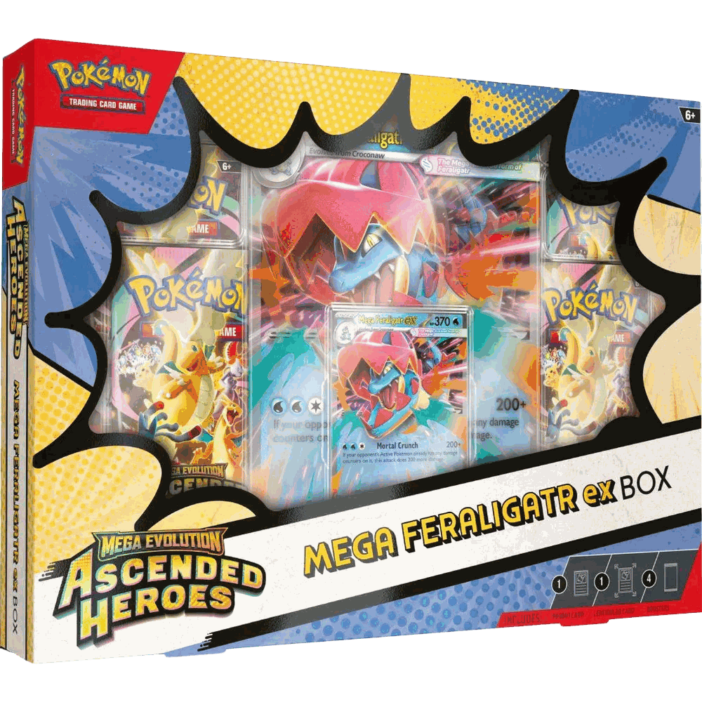Pokemon Ascended Heroes Mega Feraligatr Ex Collection Box