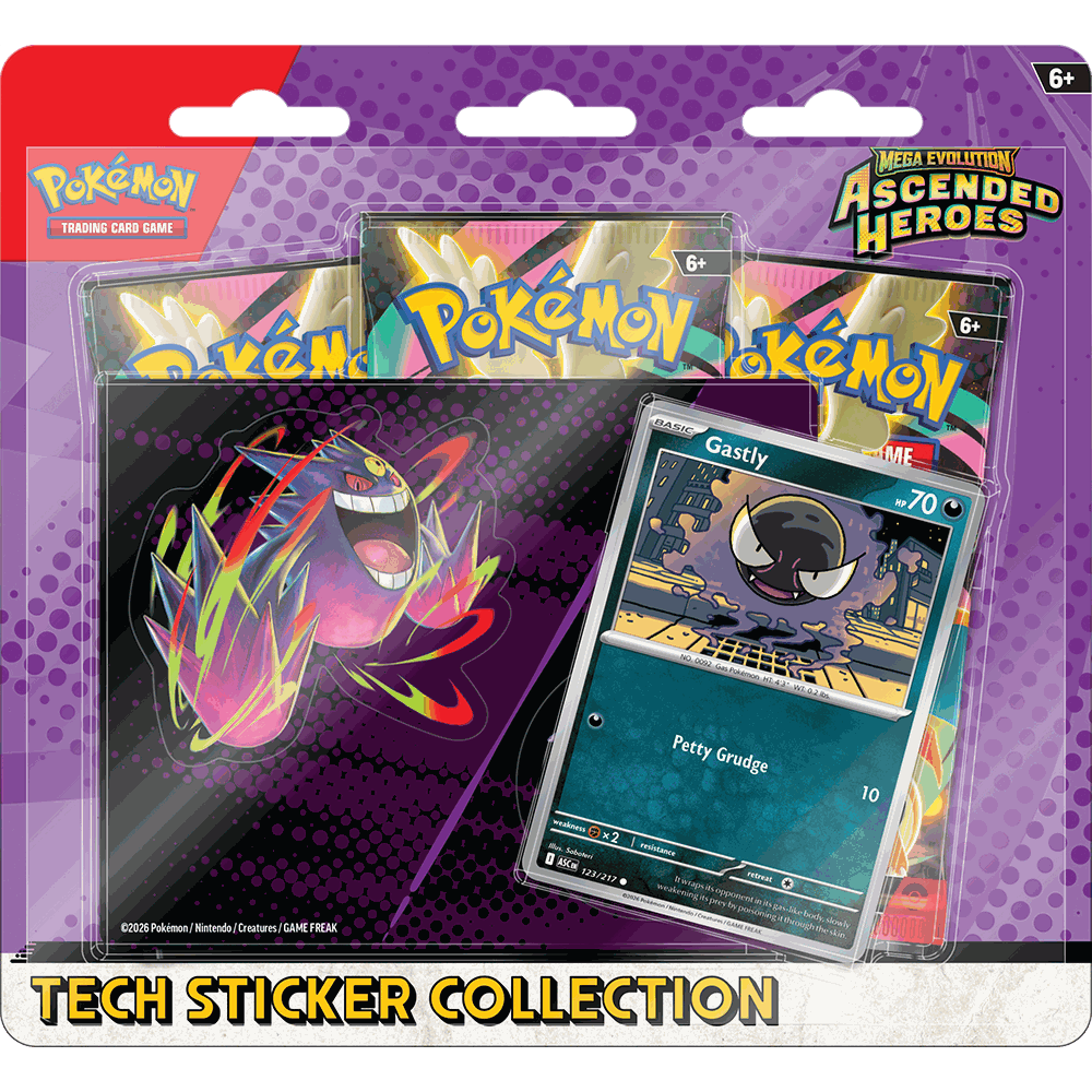 Pokémon - Mega Evolution - Ascended Heroes - Tech Sticker Collection - Gastly - CatchYourCards