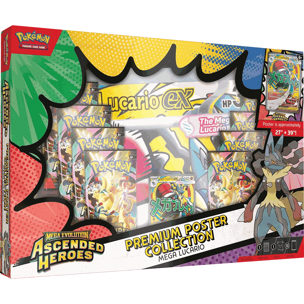 Ascended Heroes Premium Poster Collection Mega Lucario