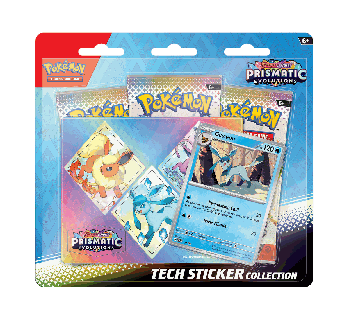 Prismatic Evolutions Tech Sticker Collection Glaceon