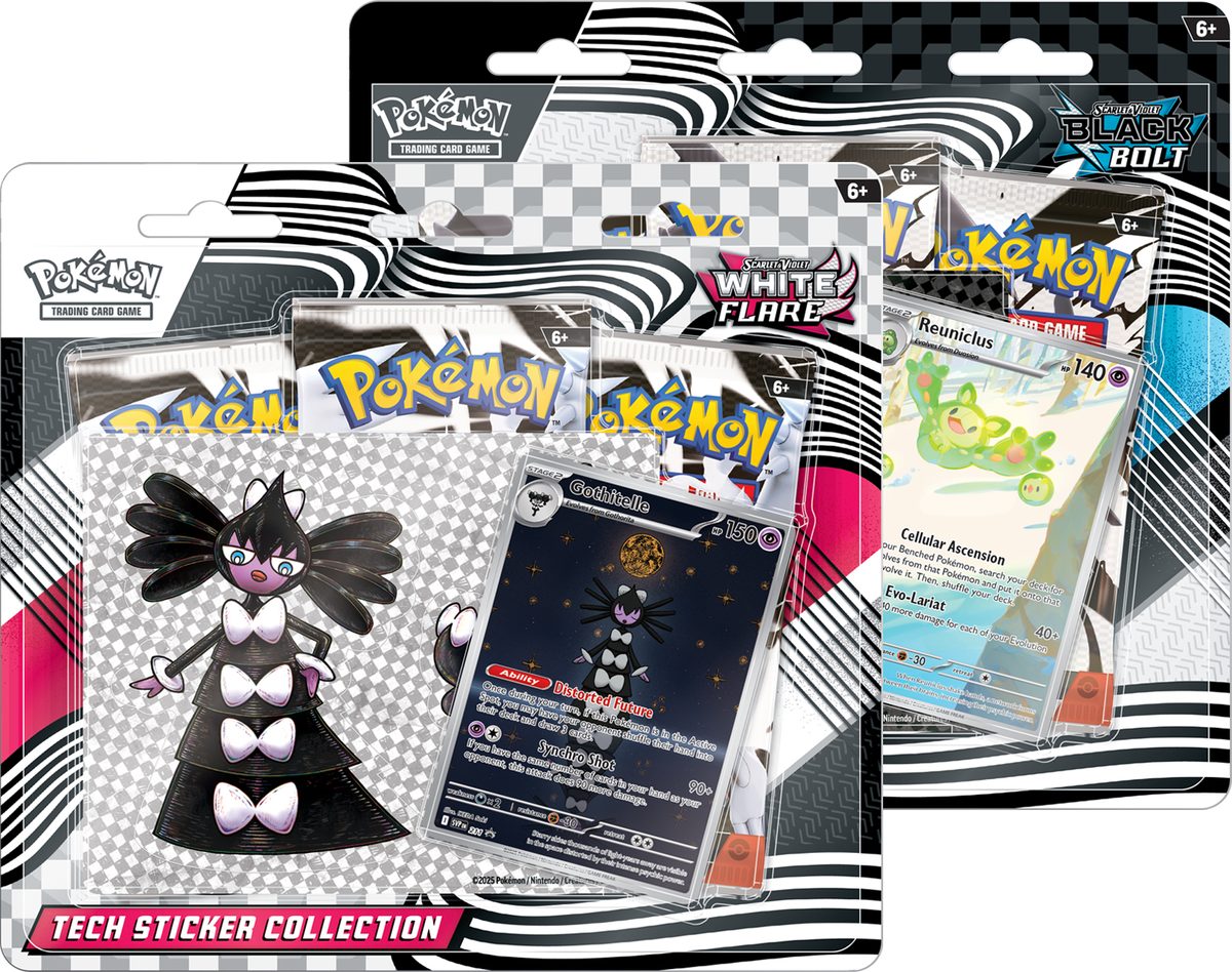 Pokemon - Scarlet & Violet Black Bolt and White Flare Tech Sticker Blister (set van 2)