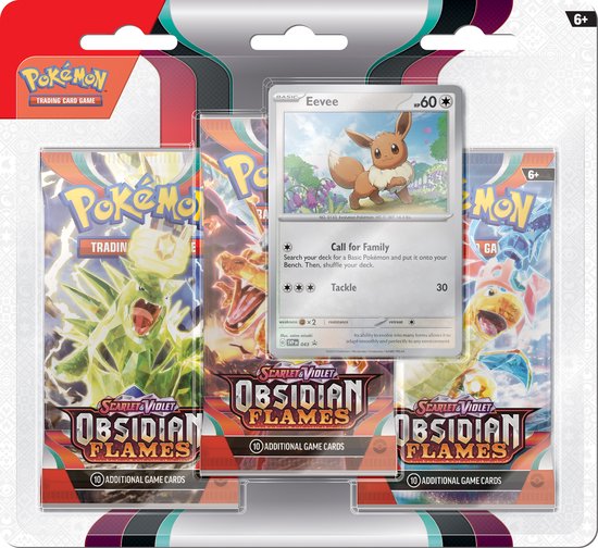 Pokémon Scarlet & Violet Obsidian Flames 3BoosterBlister - Eevee - Pokémon Kaarten