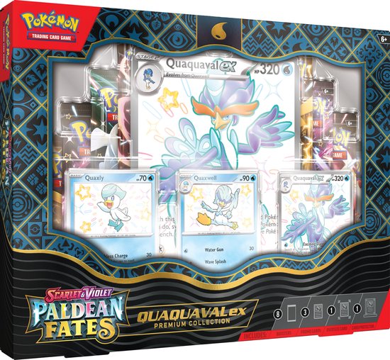 Pokémon Scarlet & Violet Paldean Fates Premium Collection Quaquaval ex - Pokémon Kaarten